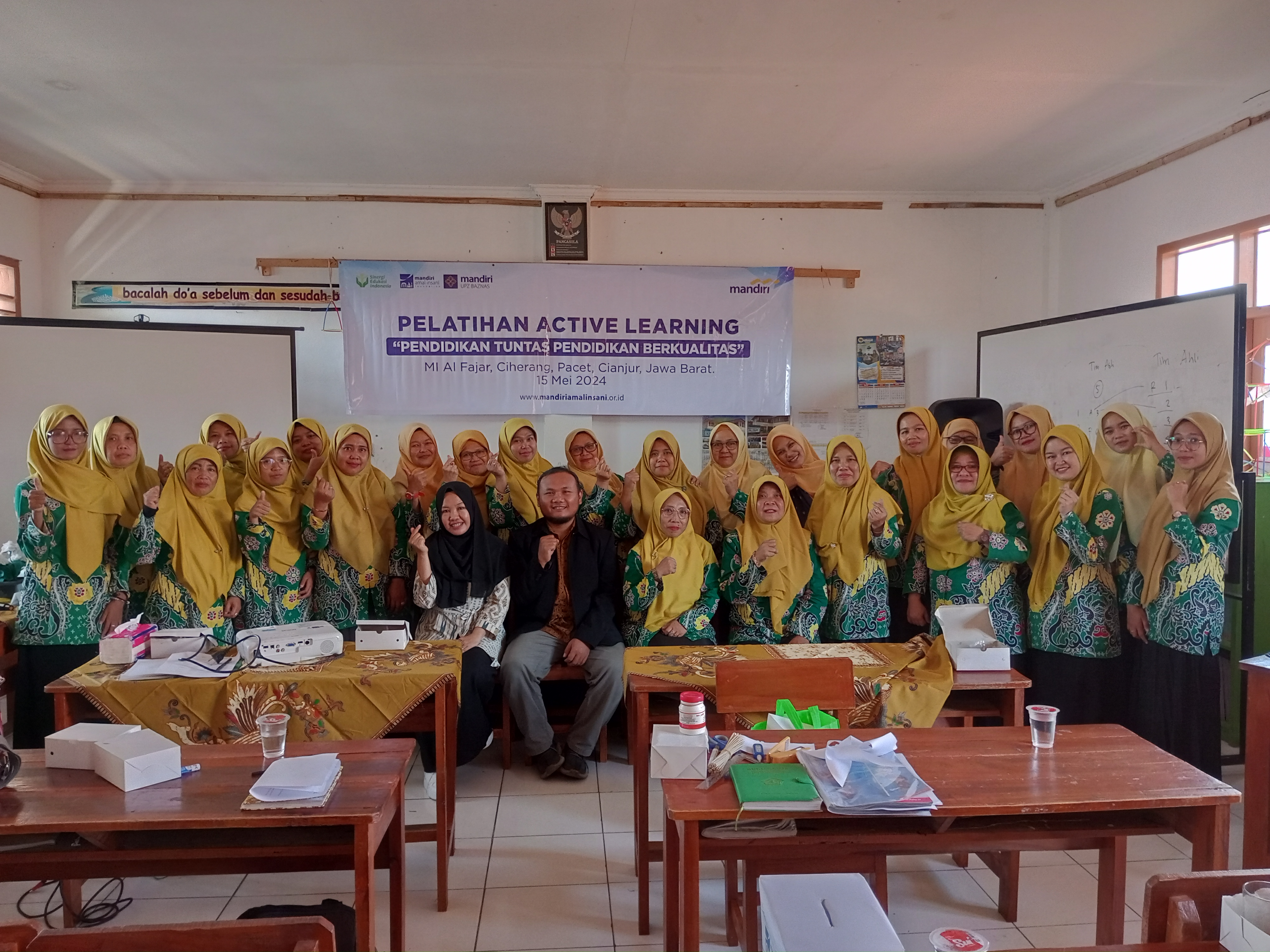 Sinergi Edukasi Indonesia Gelar Pelatihan Active Learning di MI Al Fajar Kec. Pacet